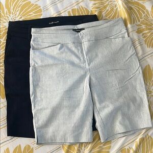 Hilary Radley Black and Gray Bermuda Shorts Tailored Design